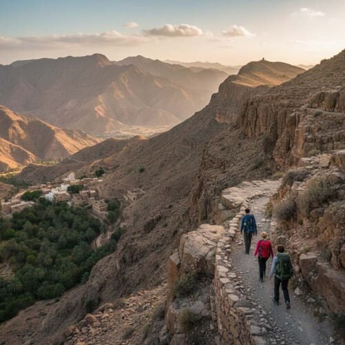 Senderismo de día completo por la ruta W9 – de Misfah a Shorfat Al Alamayn