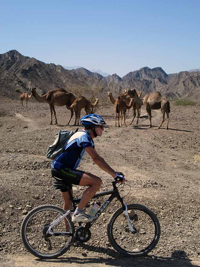 Cicloturismo in Oman: viaggiatori in bicicletta lungo le strade panoramiche