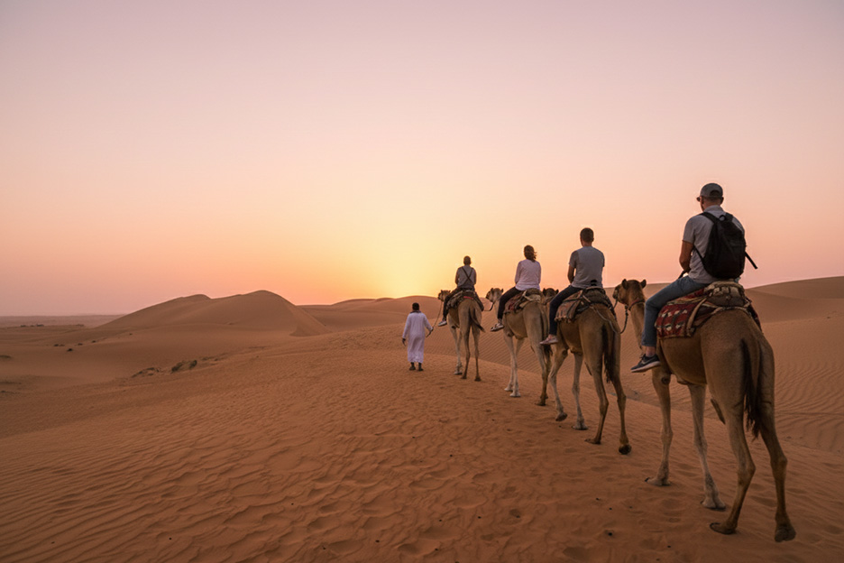 Camel Ride Sunset view Wahiba Oman