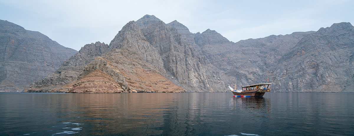 Dhow Cruise on a hazy day in Musandam